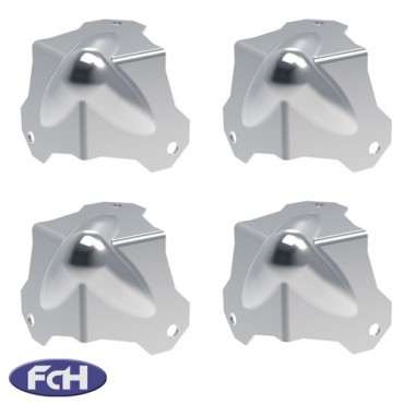 Medium Zinc Plated Ball Corners - 50mm x 50mm - Pack of 4
